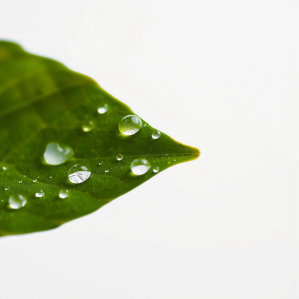 Goutte d'eau sur feuille
